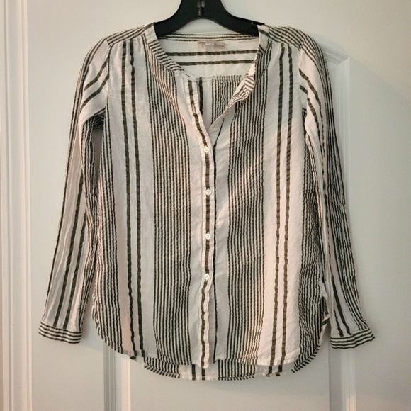 Loft Outlet Striped Blouse Size XSP - Picture 1 of 4